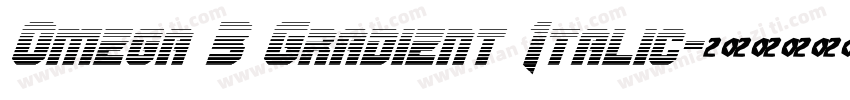 Omega 3 Gradient Italic字体转换